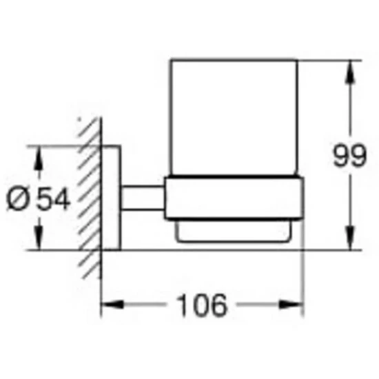 Grohe Glas ESSENTIALS Mit Halter Chrom – Bild 2