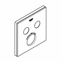 GROHE GROHE Rosette 49040 Für SmartControl UP-THM Eckig Mit 2 ASV Moon White