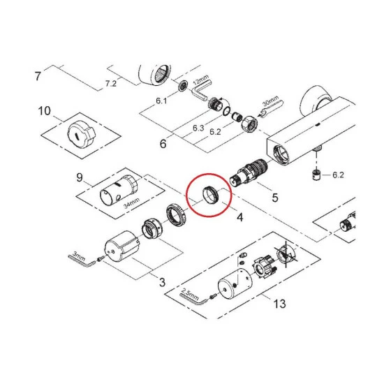 Grohe Befestigungsring Chrom - 47743000 – Bild 4