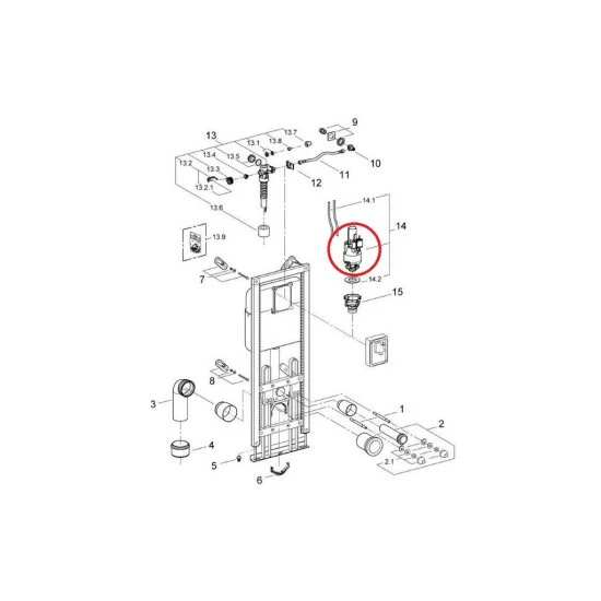 Grohe 2-Mengen-Ablaufventil Pneumatisch Für Wandeinbau-Spülkästen 6l/3l Chrom - 42774000 – Bild 5