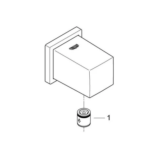 Grohe Euphoria Cube Wandanschlussbogen Chrom - 27704000 – Bild 4