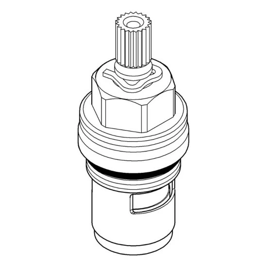 Grohe Keramik-Oberteil Anschlag Rechts 1/2´´ - 45346000 – Bild 2