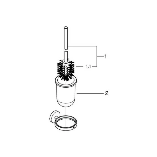 Grohe Toilettenbürstengarnitur ESSENTIALS Wandmontage Chrom – Bild 5