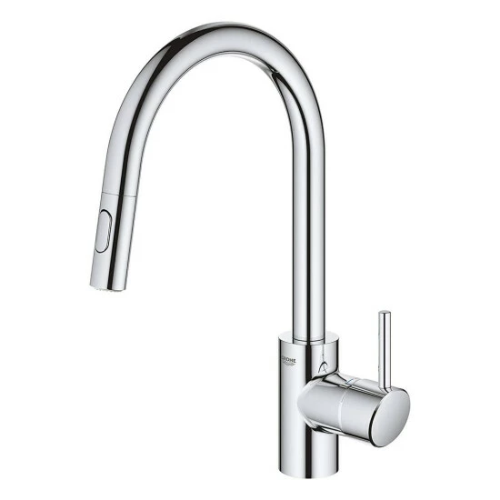 Grohe Einhand-Spültischbatterie CONCETTO DN 15, Hoher Auslauf Herausziehbare Dual Spülbrause Chrom – Bild 8