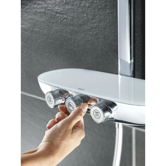 Grohe Duschsystem SYSTEM SMARTCONTROL 360 DUO RAINSHOWER Mit Thermostatbatterie Für Die Wandmontage Chrom – Bild 2