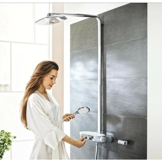 Grohe Duschsystem SYSTEM SMARTCONTROL 360 DUO RAINSHOWER Mit Thermostatbatterie Für Die Wandmontage Chrom – Bild 5