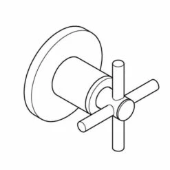 Grohe Unterputz -Ventil-Oberbau Atrio 19069 Kreuz-Griff Supersteel, 19069DC3