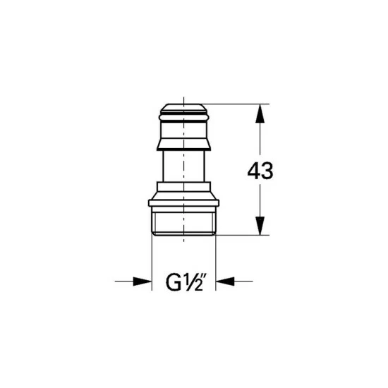 Grohe Kupplungsstück Für Handbrause Dunkelgrau - 28635XX0 – Bild 2