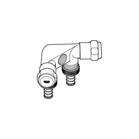 Grohe WAS Doppelventil "Einfach" DN 15 Chrom – Bild 3