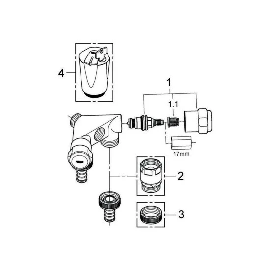 Grohe WAS Doppelventil "Einfach" DN 15 Chrom – Bild 4