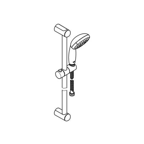 Grohe Brausestangenset 100 TEMPESTA Brausestange 600 Mm Chrom – Bild 2