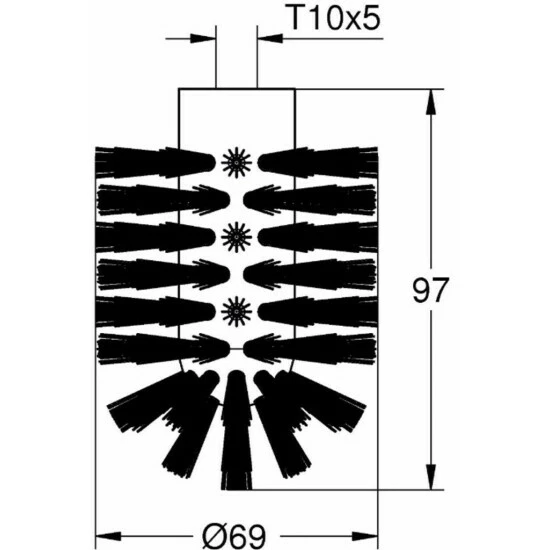 Grohe Ersatzbürstenkopf ESSENTIALS Velvet Black – Bild 3