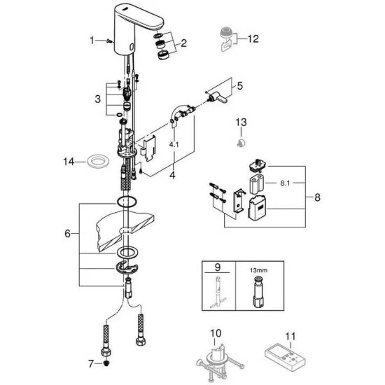 GROHE Get E Infrarot-Waschtischarmatur (36366001) – Bild 8