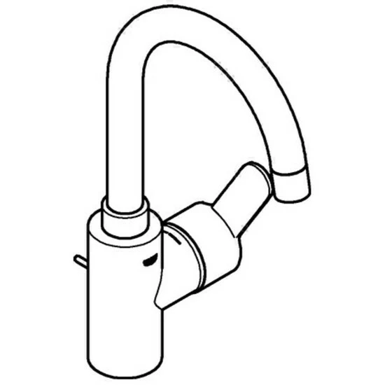 Grohe Einhand-Waschtischbatterie COSMOPOLITAN EUROSTYLE DN 15, L-Size, Bogenauslauf Chrom – Bild 2