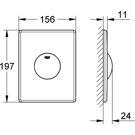 Grohe Skate 1-Menge WC-Betätigung Alpinweiß - 38573SH0 – Bild 3