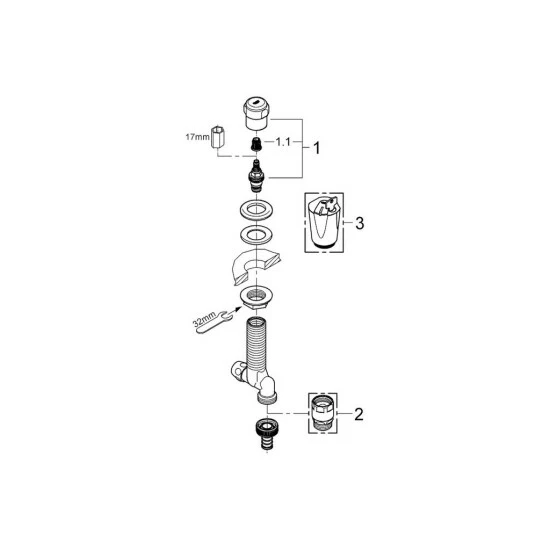 Grohe WAS Untertischventil DN 15 Verstellbar Bis 50 Mm Chrom – Bild 3