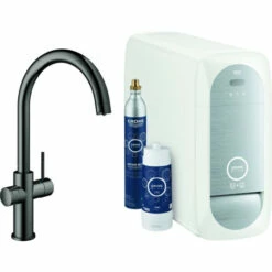 Grohe Einhand-Spültischbatterie BLUE HOME Starter-Kit, C-Auslauf Chrom