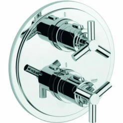 Grohe Thermostat-Brausebatterie ATRIO Fertigmontageset Für 35500, Mit Ypsilon-Griff Chrom