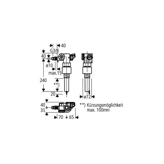 Grohe Füllventil Für Spülkasten Chrom - 43537000 – Bild 3