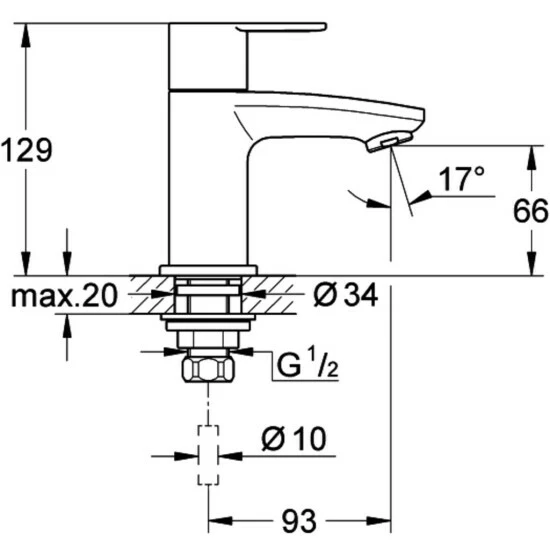 Grohe Eurostyle Cosmopolitan Standventil Chrom - 23039002 – Bild 4