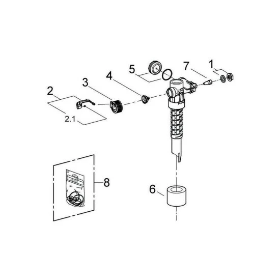 Grohe Füllventil Für Spülkasten Chrom - 43537000 – Bild 4