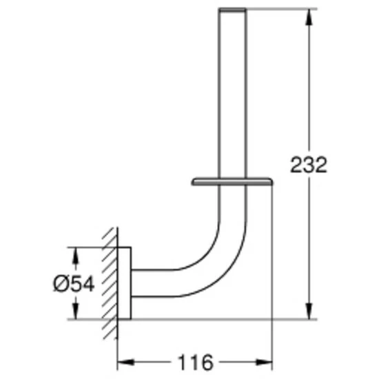 Grohe Reservepapierhalter ESSENTIALS Wandmontage Chrom – Bild 2
