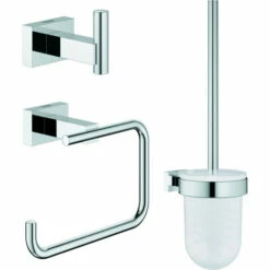 Grohe WC-Set 3 In 1 CUBE ESSENTIALS Glas/Metall Chrom