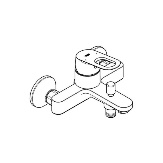 Grohe Einhand-Wannenbatterie BAULOOP DN 15 Chrom – Bild 4