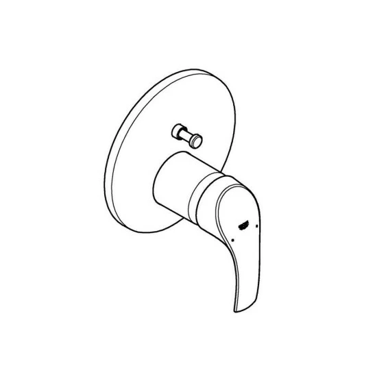 Grohe Einhand-Wannenbatterie EUROSMART Fertigmontageset Für Rapido SmartBox (35600) Chrom – Bild 3