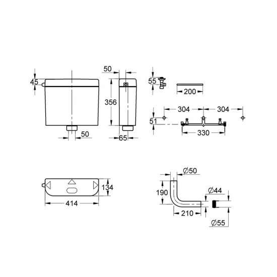 Grohe Start Spülkasten 6/9 Ltr. Weiss – Bild 4