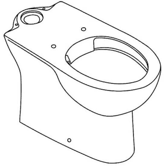 Grohe Stand-WC-Kombination BAU KERAMIK Tief, Spülrandlos Alpinweiß – Bild 2