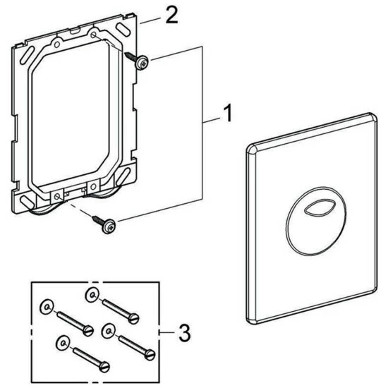 Grohe Abdeckplatte SKATE Aus ABS, 156 X 197 Mm, Senkrechte Und Waagerechte Montage Alpinweiß – Bild 7