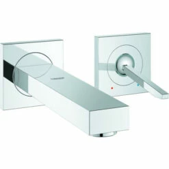 Grohe 2-Loch-Waschtischbatterie EUROCUBE JOY Wandmontage Ausladung 171 Mm Chrom