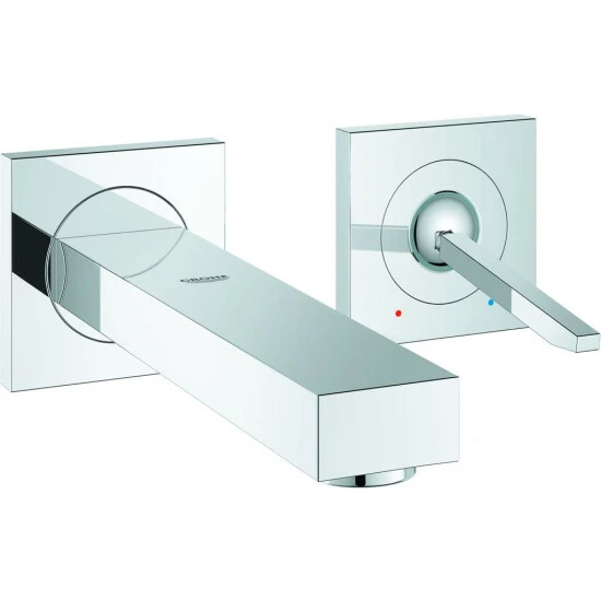 Grohe 2-Loch-Waschtischbatterie EUROCUBE JOY Wandmontage Ausladung 171 Mm Chrom