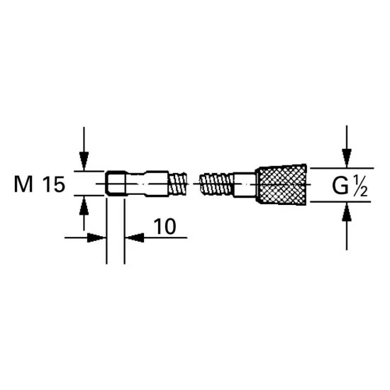 Grohe Brauseschlauch 1/2´´ X M15 X 1.500mm Für Spültischbatterie Chrom - 46092000 – Bild 2