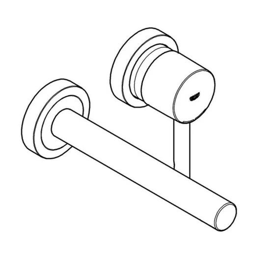 Grohe 2-Loch-Waschtischbatterie ESSENCE Ausladung 230 Mm Hard Graphite – Bild 5