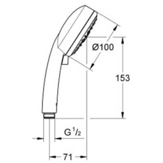 Grohe Handbrause COSMOPOLITAN 100 TEMPESTA 4 Strahlarten Chrom – Bild 2