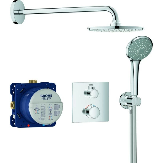 Grohe UP-Duschsystem GROHTHERM Mit Rainshower Cosmopolitan 210 Chrom