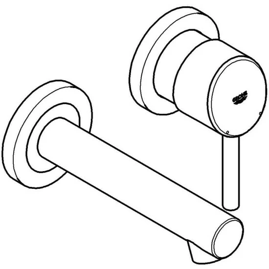Grohe Concetto 2-Loch-Waschtischbatterie Wandmontage Chrom - 19575001 – Bild 4