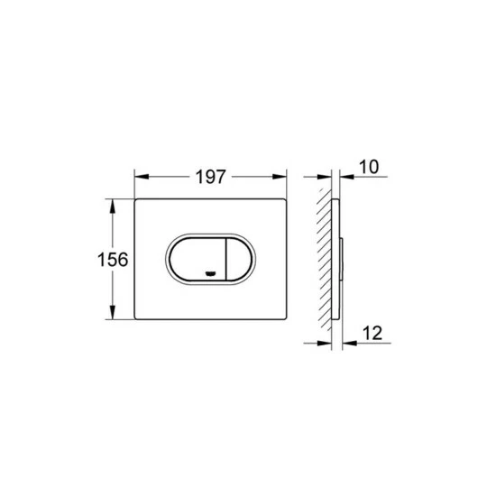 Grohe Abdeckplatte ARENA COSMOPOLITAN Aus ABS, 156 X 197 Mm Waagerechte Montage, Alpinweiß – Bild 4