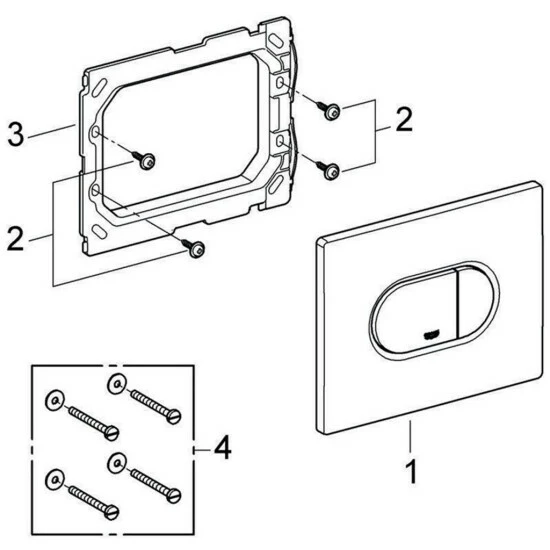 Grohe Abdeckplatte ARENA COSMOPOLITAN Aus ABS, 156 X 197 Mm Waagerechte Montage, Alpinweiß – Bild 7
