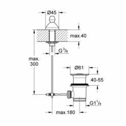 Grohe Zugstangen-Ablaufgarnitur Für Waschtische 1 1/4´´ Chrom - 28900000