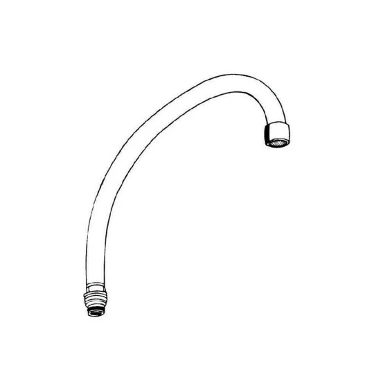 Grohe Costa HU-Auslauf M22x1 Ausladung 185 Mm Für Spültisch-Einlochbatterie Chrom - 13073000 – Bild 3