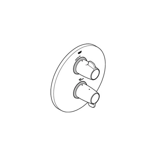 Grohe Thermostat-Brausebatterie GROHTHERM SPECIAL Fertigmontageset, Ohne Unterputz-Einbaukörper Chrom – Bild 2