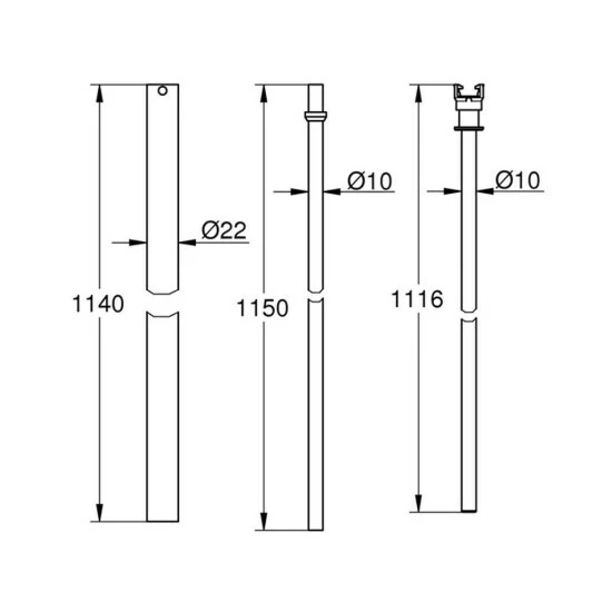 Grohe Ersatzrohr 15 Cm Länger Für Duschsystem Chrom - 48053000 – Bild 2
