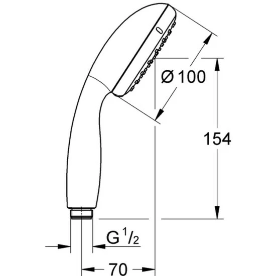 Grohe Handbrause Vitalio Start 100 2 Strahl 27946000 – Bild 7