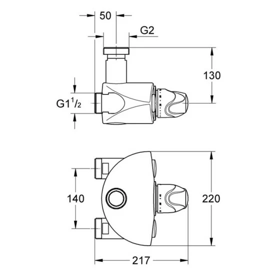 Grohe Grohtherm XL Thermostatbatterie DN 32 Chrom - 35087000 – Bild 3