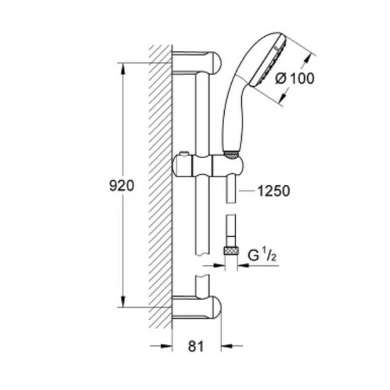 Grohe Grohtherm 800, 34566000, Thermostat-Brausebatterie – Bild 6