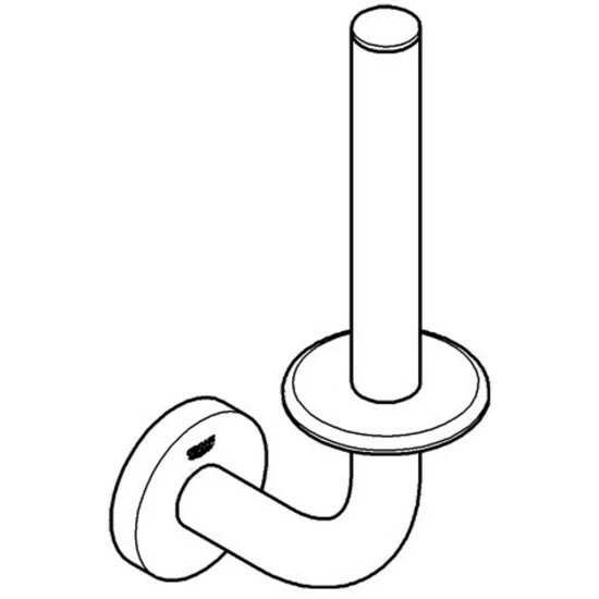 Grohe Reservepapierhalter ESSENTIALS Hard Graphite Gebürstet – Bild 2