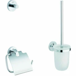 Grohe WC-Set 3 In 1 ESSENTIALS Glas/Metall Supersteel